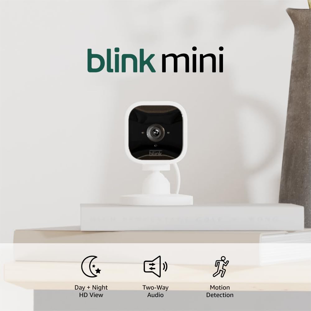 Blink Mini Cámara de Seguridad para Interiores – Compacta, Inteligente, con video de alta definición 1080,Con Visión Nocturna y Detección de Movimiento - Imagen 5