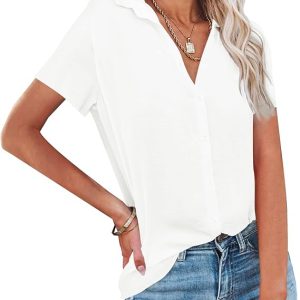 DIOSUN- Camisa de Vestir para Mujer, Manga Larga, Ajuste Entallado, Ideal para Oficina y Negocios
