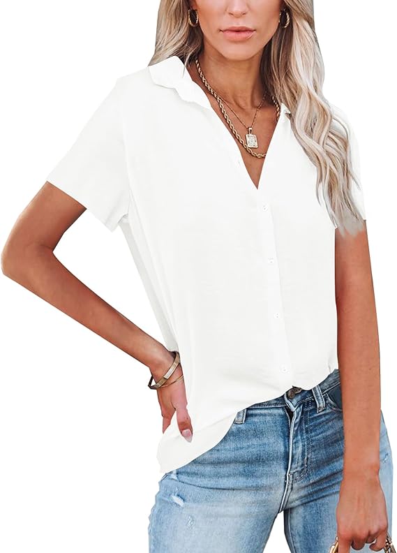 DIOSUN- Camisa de Vestir para Mujer, Manga Larga, Ajuste Entallado, Ideal para Oficina y Negocios