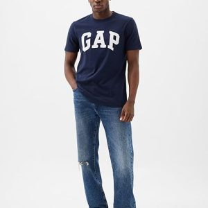 Gap Men's Everyday Soft Logo Tee – 100% Algodón, Cuello Redondo, Estilo Casual Diario