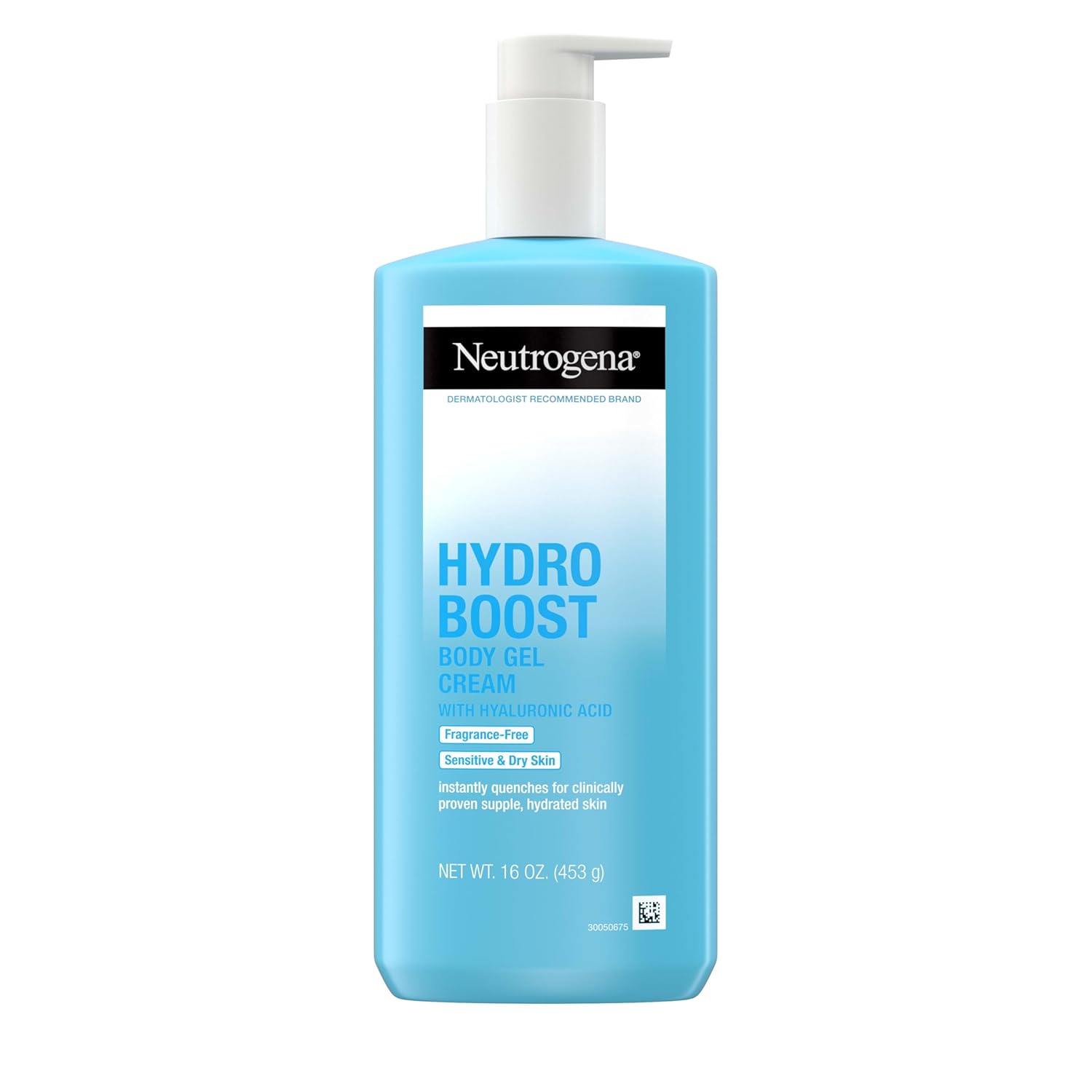 Neutrogena Hydro Boost – Gel-Crema Corporal con Ácido Hialurónico para Piel Seca, Sin Fragancia (16 oz)