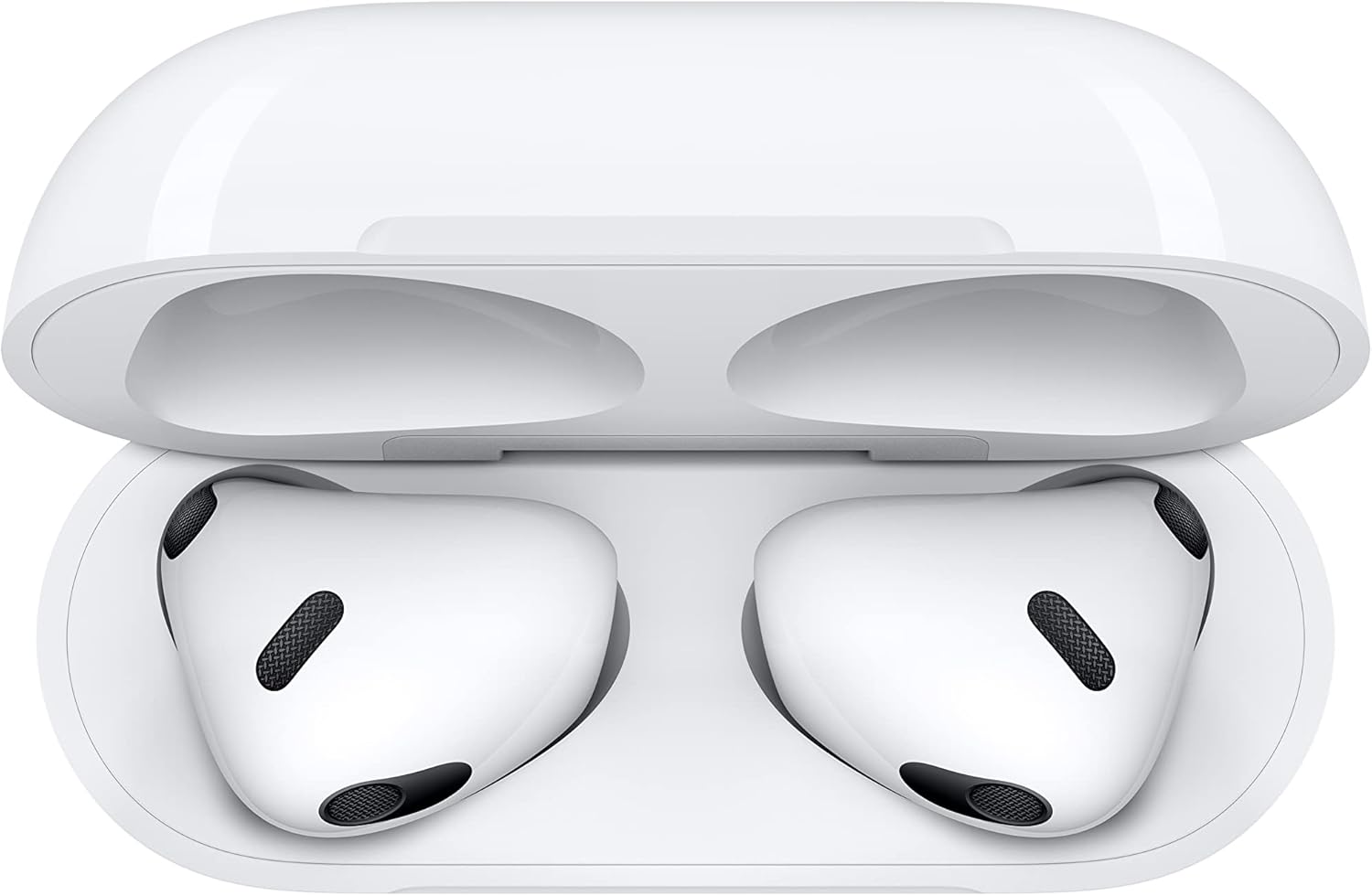 Apple AirPods (3ª Generación) – Auriculares Inalámbricos Bluetooth con Audio Espacial, Control Táctil y Estuche Lightning | Resistentes al Agua y Hasta 30 Horas de Batería - Imagen 4