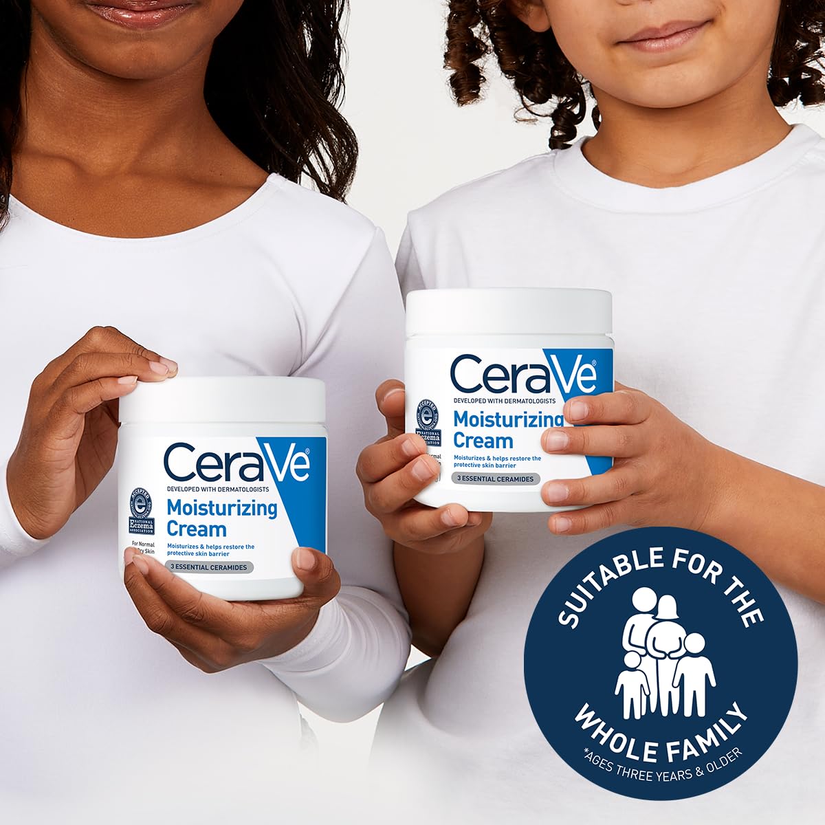 CeraVe – Crema Hidratante para Rostro y Cuerpo, Piel Normal a Seca (8 oz) - Imagen 3