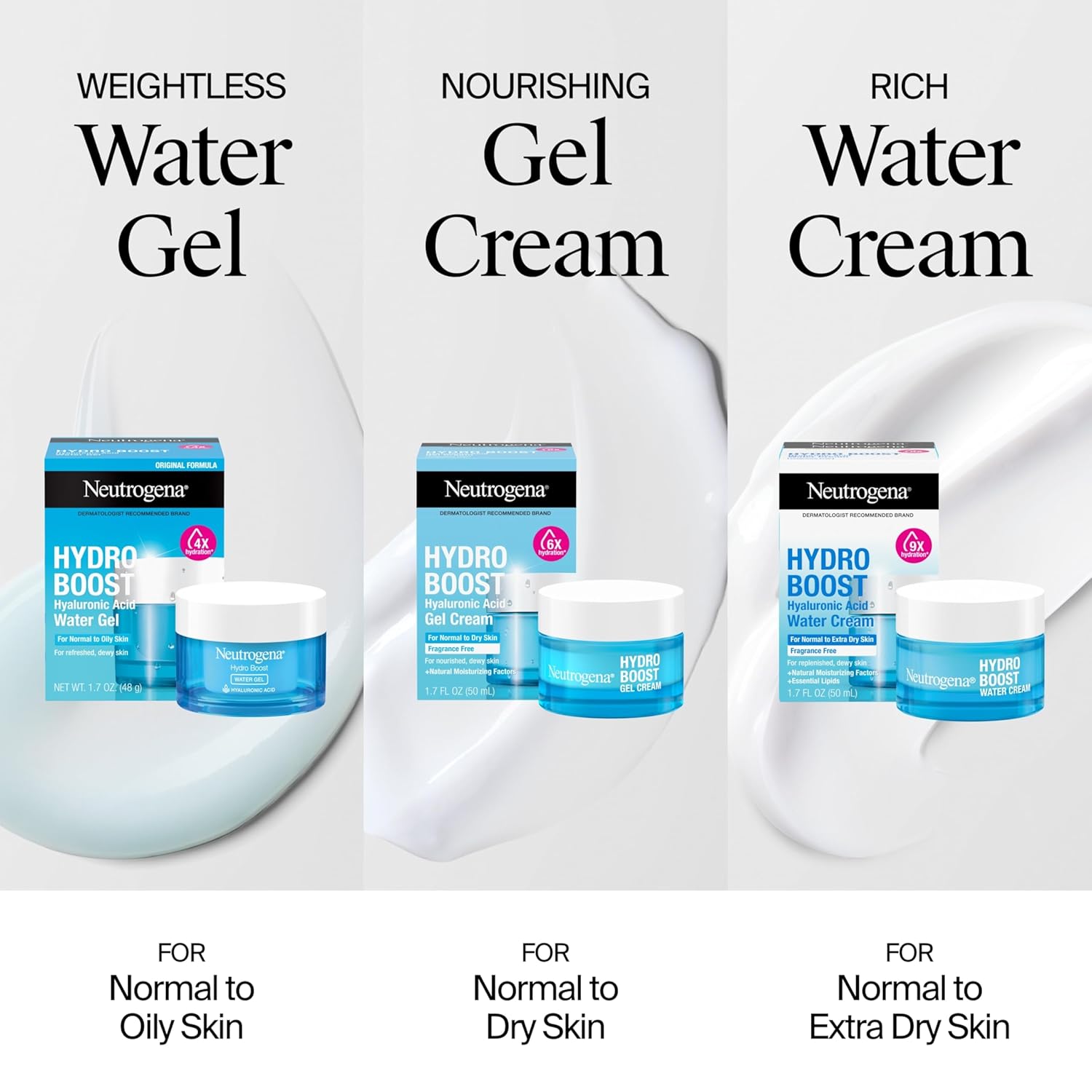 Neutrogena Hydro Boost – Gel-Crema Corporal con Ácido Hialurónico para Piel Seca, Sin Fragancia (16 oz) - Imagen 9
