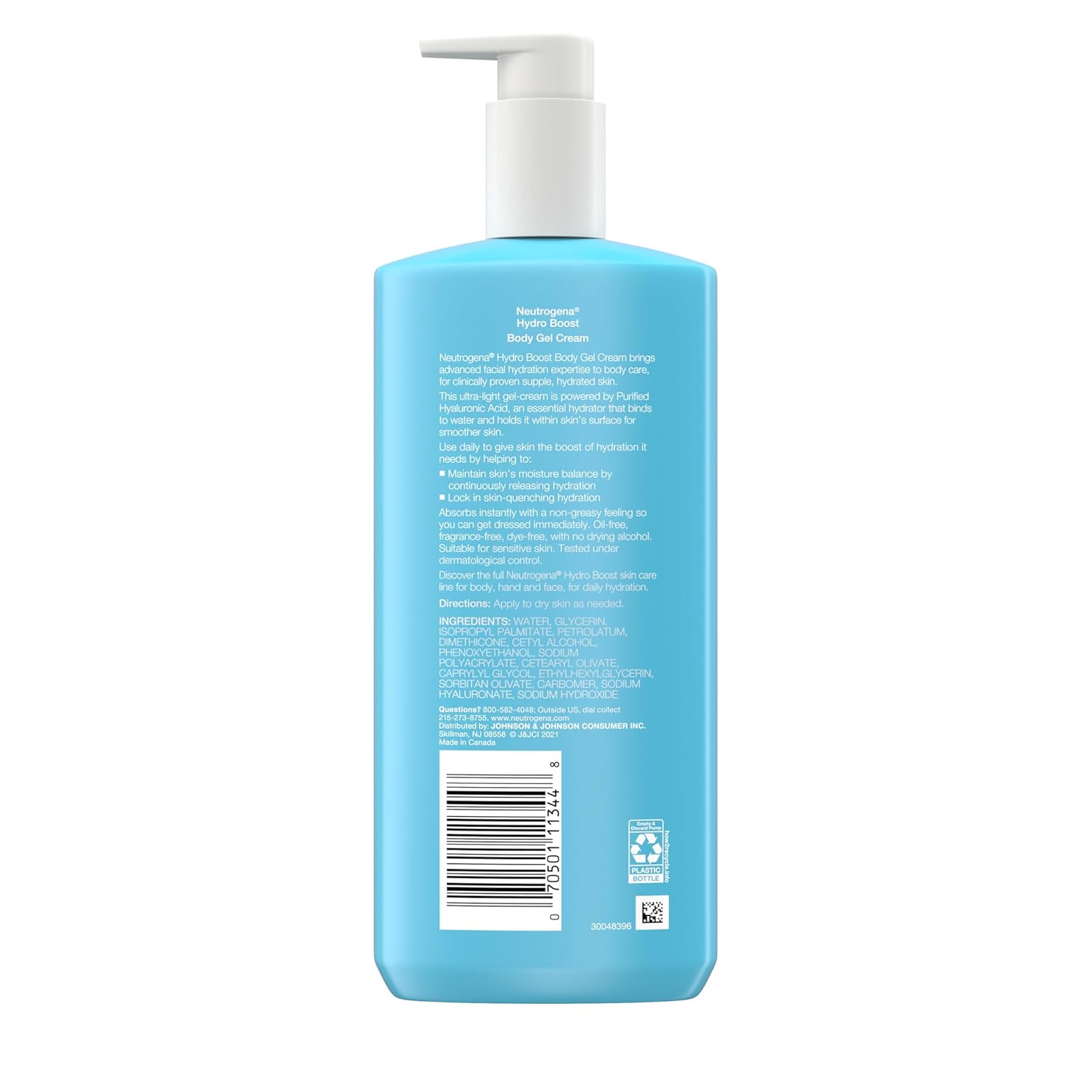 Neutrogena Hydro Boost – Gel-Crema Corporal con Ácido Hialurónico para Piel Seca, Sin Fragancia (16 oz) - Imagen 6