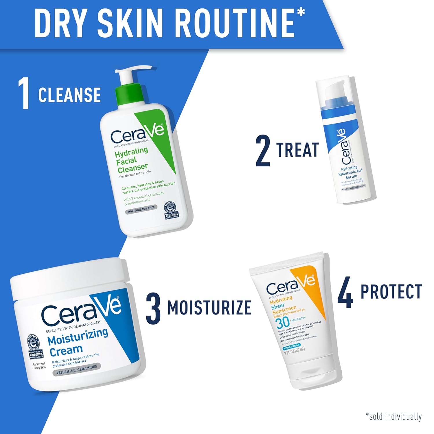 CeraVe – Crema Hidratante para Rostro y Cuerpo, Piel Normal a Seca (8 oz) - Imagen 4