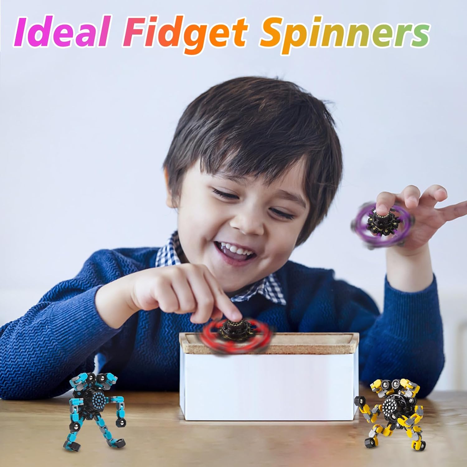 Juguetes sensoriales transformables tipo giroscopio que giran, se moldean y alivian el estrés. Ideales para niños y adultos, perfectos para regalar o llevar a todas partes. - Imagen 2