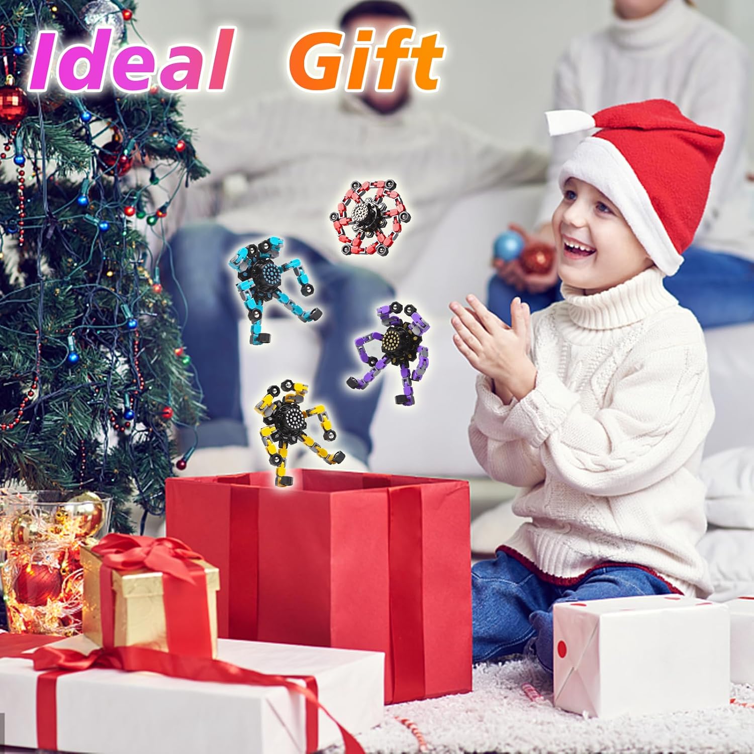 Juguetes sensoriales transformables tipo giroscopio que giran, se moldean y alivian el estrés. Ideales para niños y adultos, perfectos para regalar o llevar a todas partes. - Imagen 3