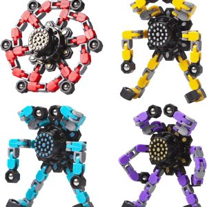 Juguetes sensoriales transformables tipo giroscopio que giran, se moldean y alivian el estrés. Ideales para niños y adultos, perfectos para regalar o llevar a todas partes.
