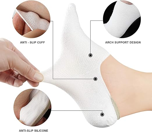 Calcetines Invisibles Wernies para Mujer – Low Cut, Antideslizantes, Transpirables, 4-8 Pares - Imagen 3