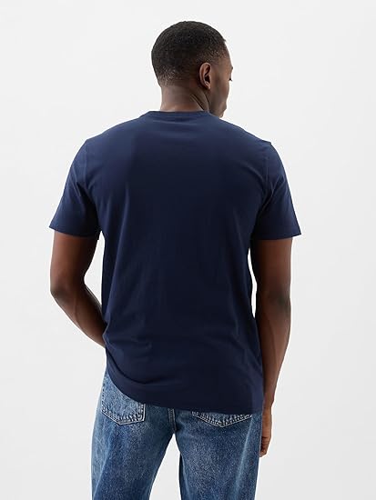 Gap Men's Everyday Soft Logo Tee – 100% Algodón, Cuello Redondo, Estilo Casual Diario - Imagen 3