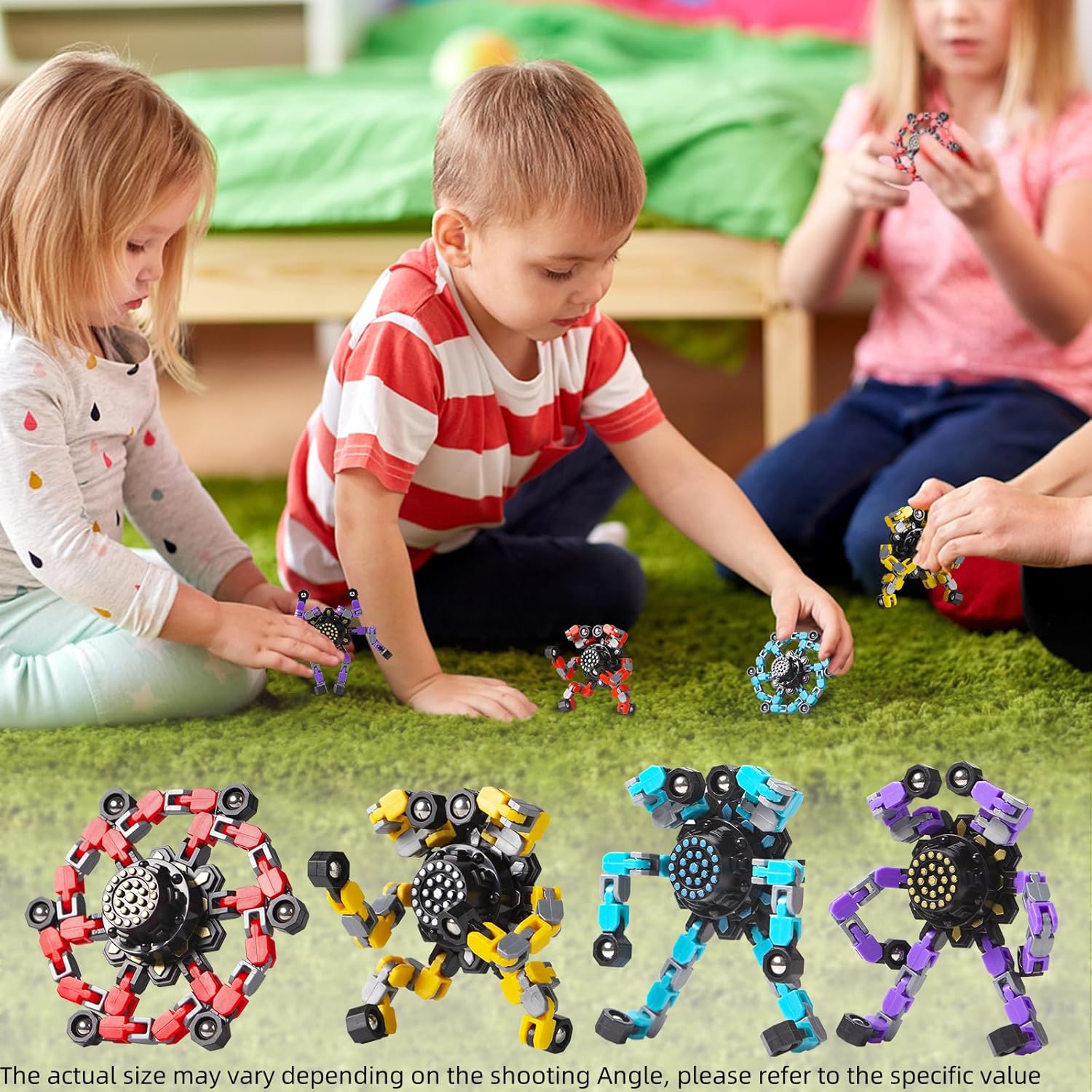 Juguetes sensoriales transformables tipo giroscopio que giran, se moldean y alivian el estrés. Ideales para niños y adultos, perfectos para regalar o llevar a todas partes. - Imagen 5