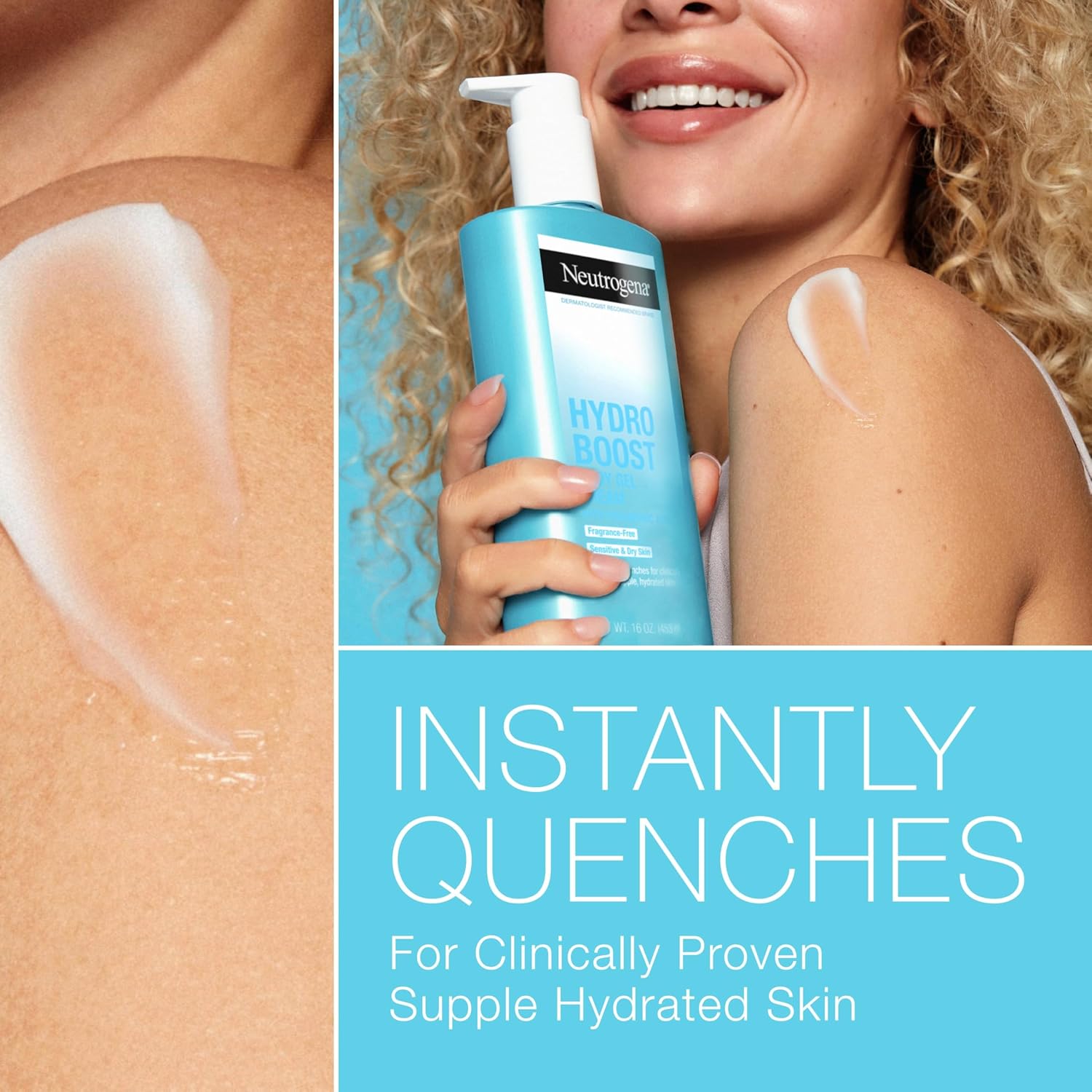 Neutrogena Hydro Boost – Gel-Crema Corporal con Ácido Hialurónico para Piel Seca, Sin Fragancia (16 oz) - Imagen 7