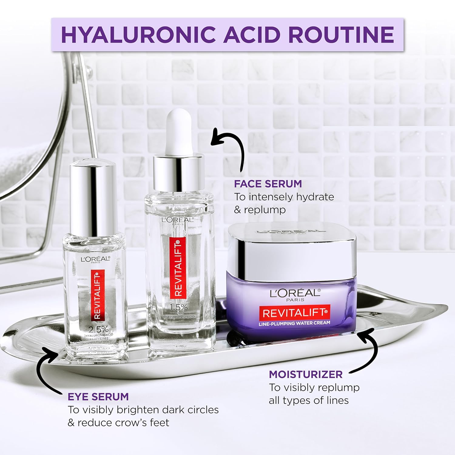 L'Oreal Paris – Suero Facial 1.5% Ácido Hialurónico para Hidratar y Rellenar la Piel - Imagen 6
