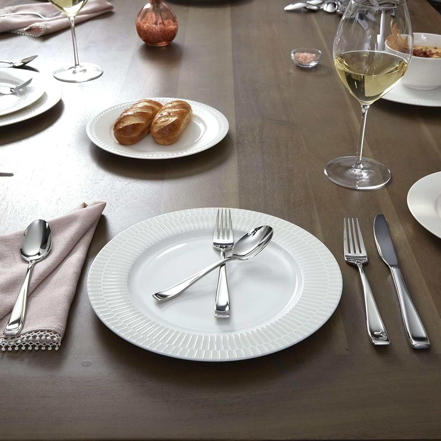 Oneida Moda – Set de 65 cubiertos de acero para 12 personas - Imagen 6
