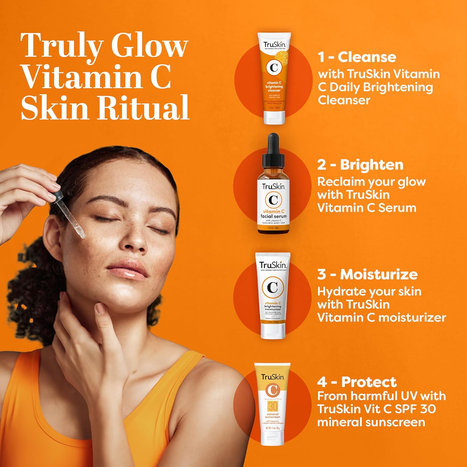 TruSkin – Suero Facial Iluminador con Vitamina C, Ácido Hialurónico y Vitamina E - Imagen 6
