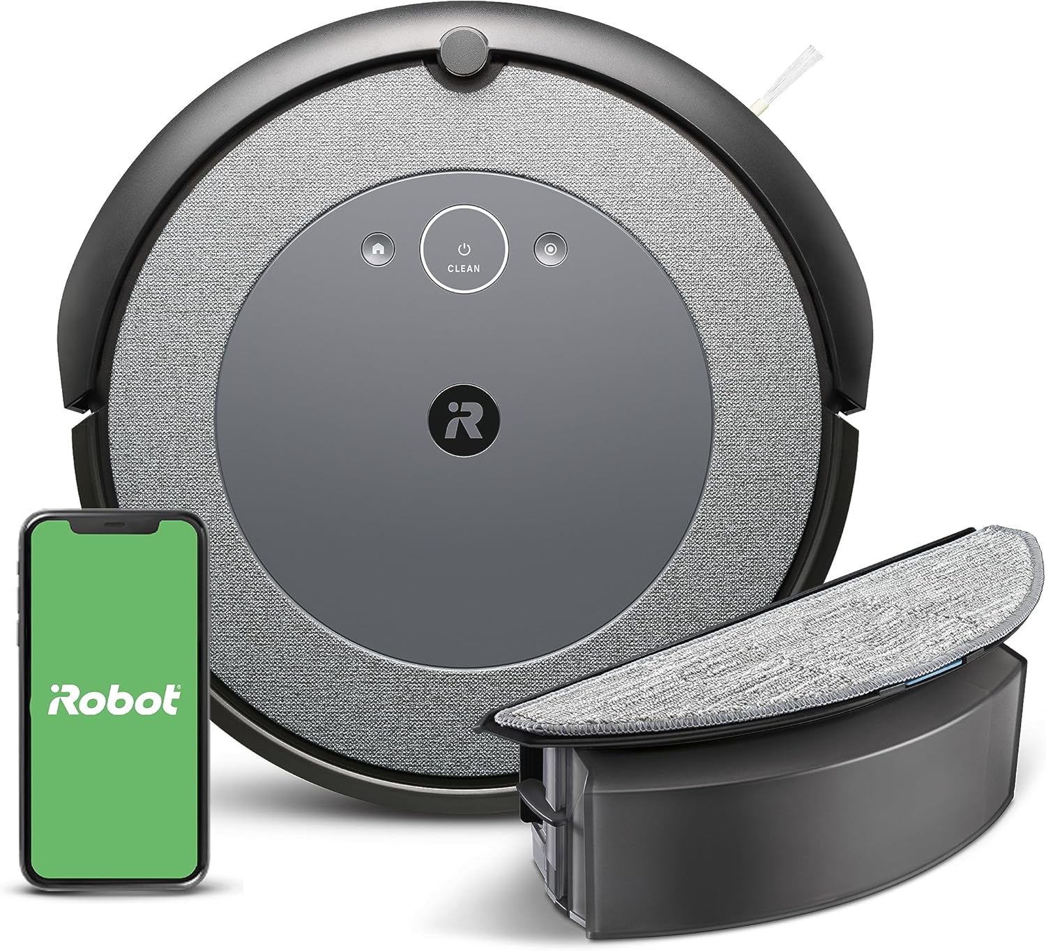 iRobot Roomba Aspiradora y trapeador Roomba Combo i5 con mapeo inteligente. Limpia por habitaciones, ideal para pelo de mascotas y suelos húmedos o secos.