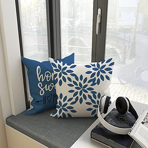 YCOLL – Set de 4 Fundas de Almohada 45x45 cm | Diseño Moderno en Lino Decorativo para Sofá, Cama o Coche. - Imagen 2