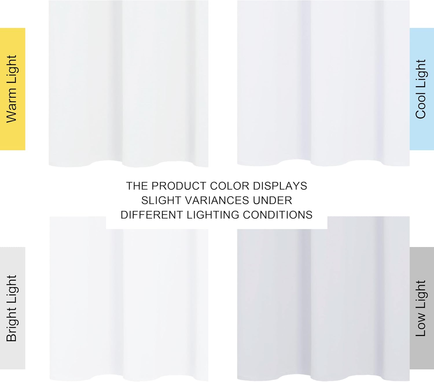 NICETOWN Cortinas Opacas Blancas 100% con Forro Térmico – Juego de 2 Paneles Aislantes de 84” x 52” para Guardería y Hogar - Imagen 10
