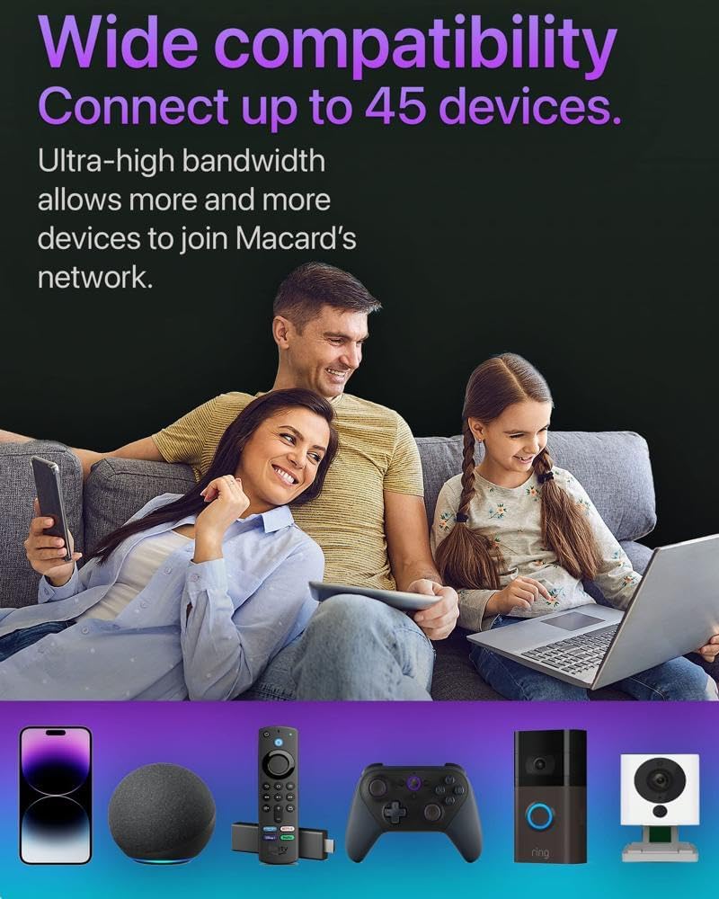 WLM - Mucard - Repetidor WiFi de Alta Velocidad | Hasta 74% Más Rápido | Mayor Cobertura para Todo el Hogar | Extensor de Señal WiFi de Última Generación. - Imagen 3