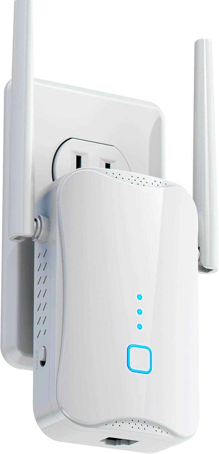 WLM - Mucard - Repetidor WiFi de Alta Velocidad | Hasta 74% Más Rápido | Mayor Cobertura para Todo el Hogar | Extensor de Señal WiFi de Última Generación.