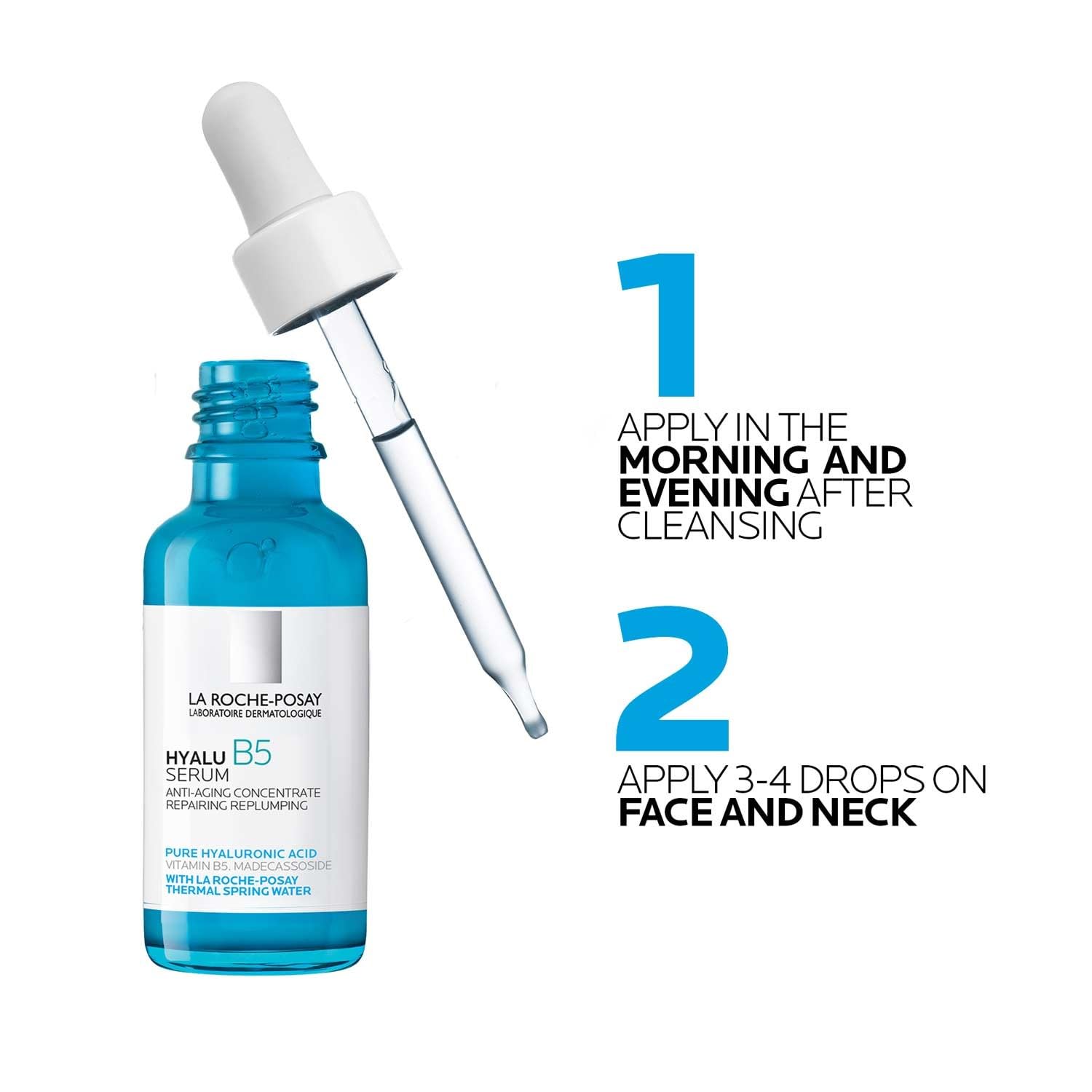 La Roche-Posay Hyalu B5 – Suero Facial Hidratante con Ácido Hialurónico Puro y Vitamina B5 para Rellenar y Reparar la Piel - Imagen 2