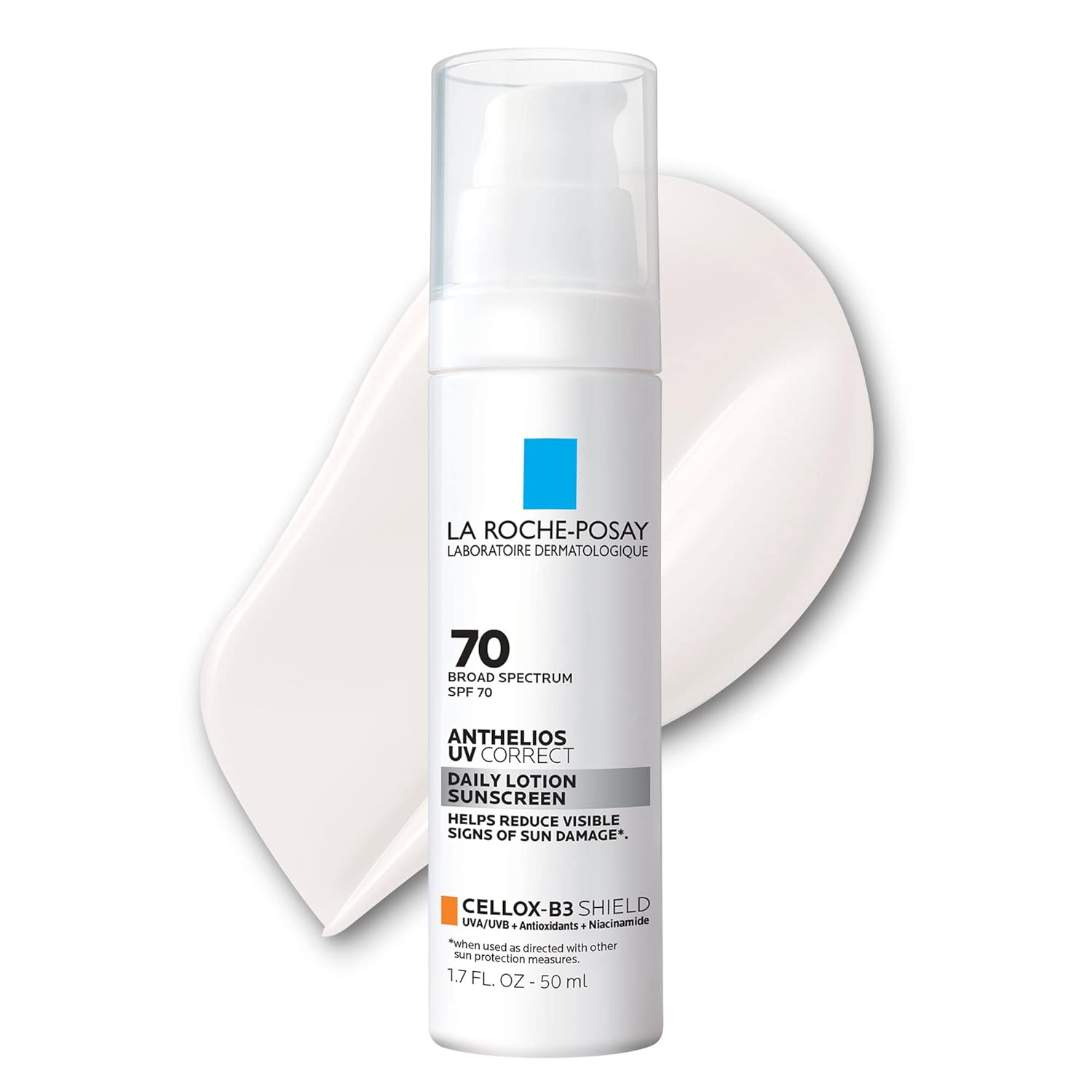 La Roche-Posay Anthelios UV Correct SPF 70 – Protector Solar Facial Antiedad con Niacinamida para Piel Sensible