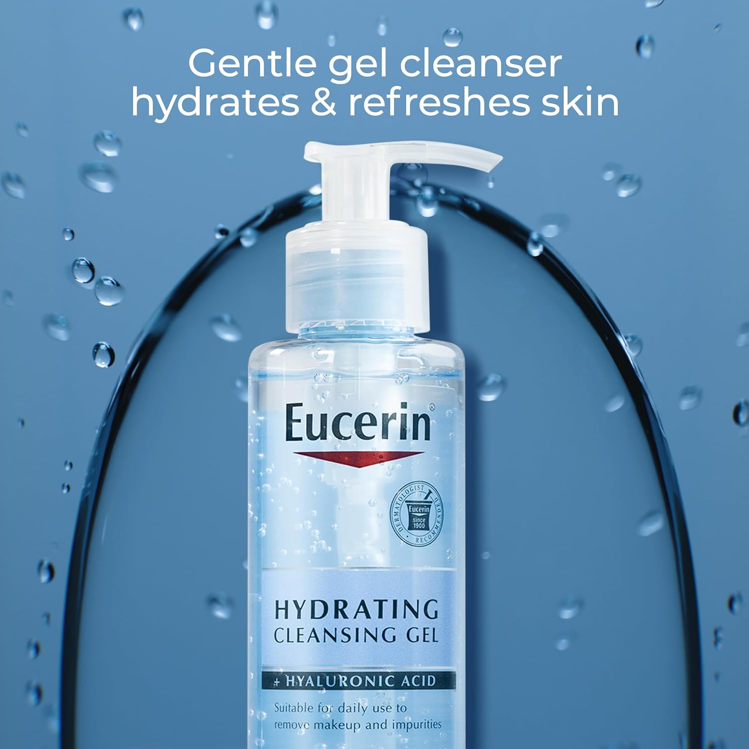 Eucerin Gel Limpiador Hidratante Facial con Ácido Hialurónico, Limpieza Diaria Suave, 6.8 Oz - Imagen 10
