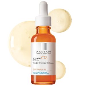 La Roche-Posay Pure Vitamin C 12% – Suero Facial Antiedad con Ácido Hialurónico y Salicílico para Todo Tipo de Piel