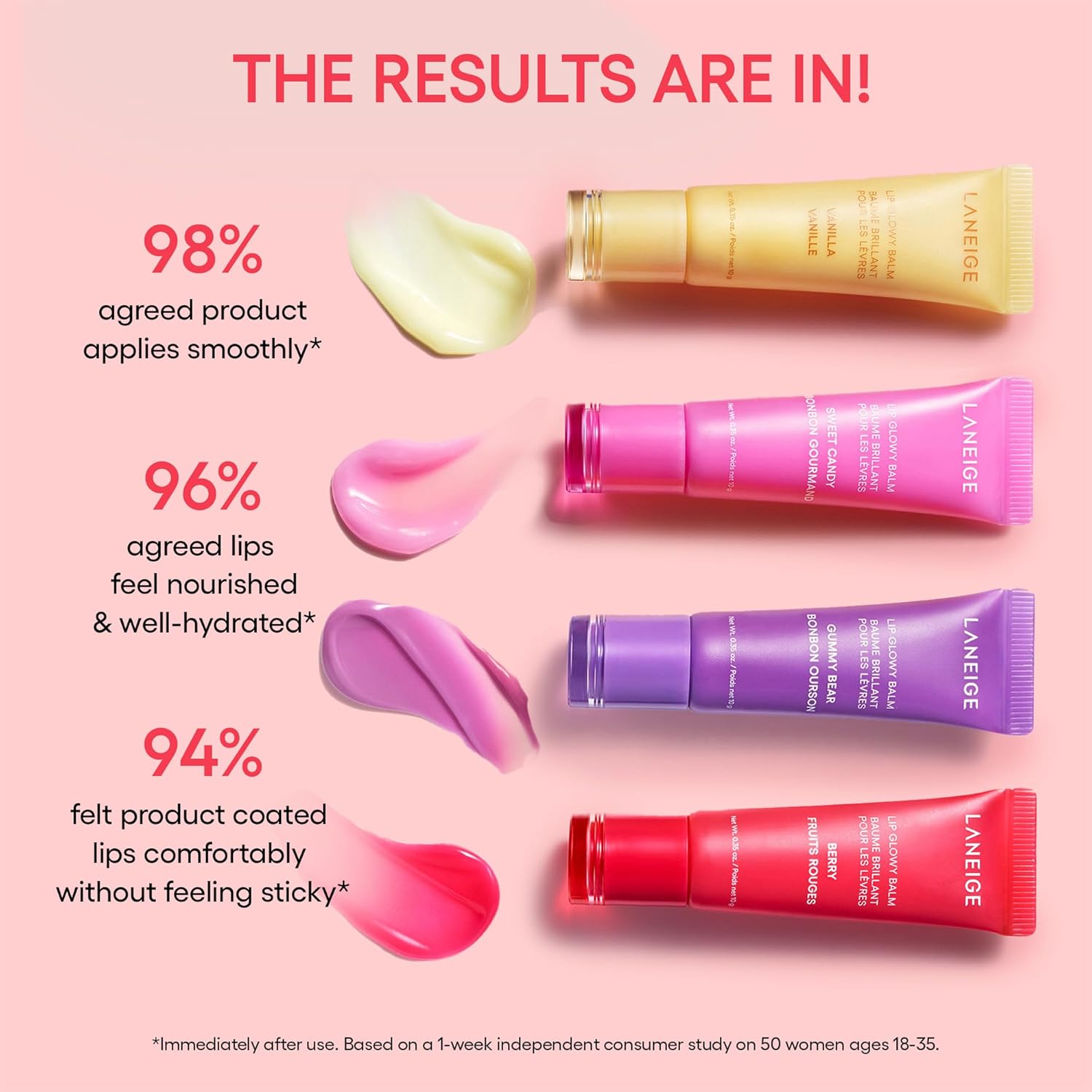 LANEIGE Lip Glowy Balm con Manteca de Karité – Bálsamo Labial Hidratante, Brillo Natural y Color Ligero - Imagen 4