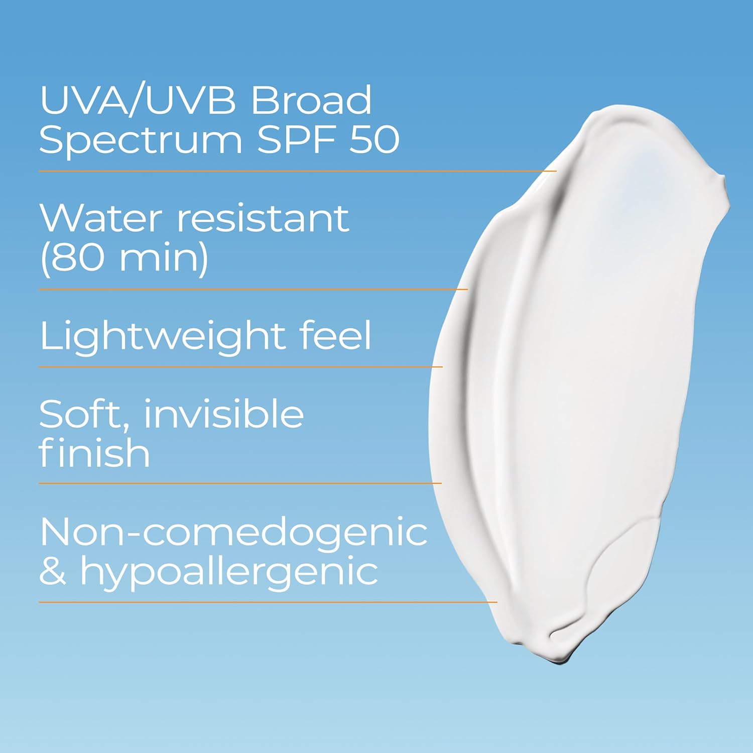 Eucerin Sun Advanced Hydration SPF 50 Sunscreen Lotion, Lightweight & Hydrating with Hyaluronic Acid, Fragrance-Free, Hypoallergenic, No Oxybenzone or Octinoxate, 5 Fl Oz - Imagen 5