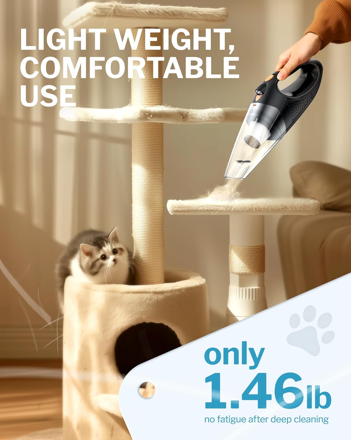 Aspiradora de Mano Inalámbrica Recargable con 2 Filtros, Alta Potencia y Carga Rápida – Mini Aspiradora Portátil para Auto con Batería de Gran Duración - Imagen 8