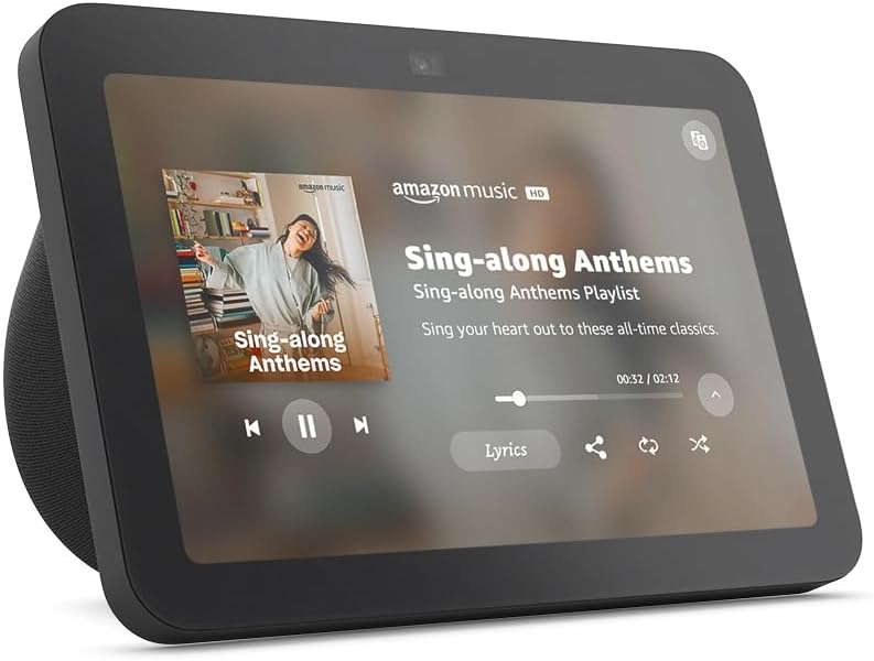 Amazon Echo Show 8 (Último Modelo) – Pantalla Inteligente con Alexa, Audio Espacial, Hub de Smart Home Integrado, Color Carbón - Imagen 2