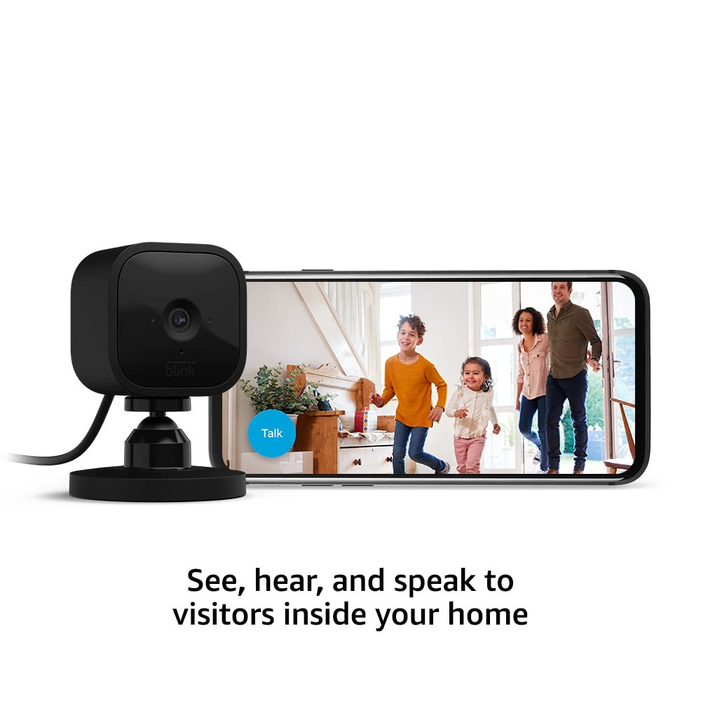 Blink Mini – Cámara de Seguridad Inteligente Compacta para Interiores, HD 1080p, Detección de Movimiento, Compatible con Alexa – Color Negro - Imagen 3