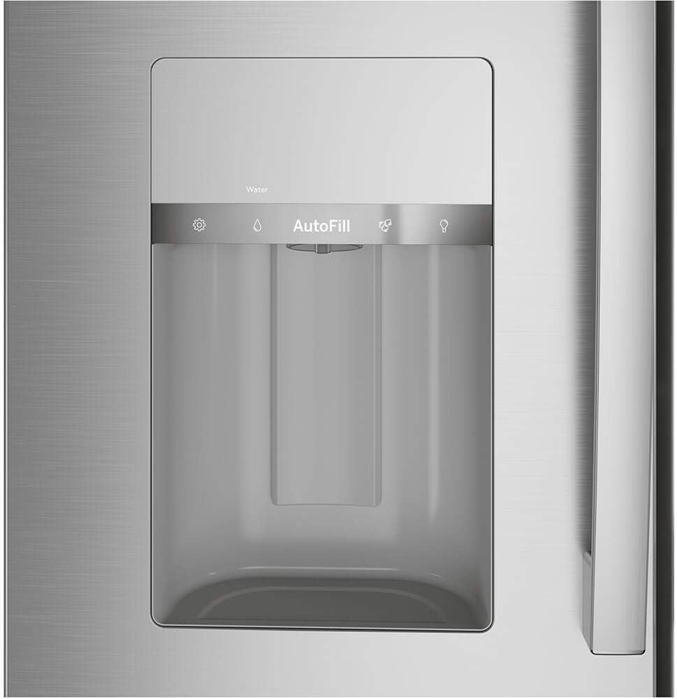 GE - Perfil PVD28BYNFS Refrigerador inteligente de puerta francesa de acero inoxidable de 27.6 pies cúbicos - Imagen 5