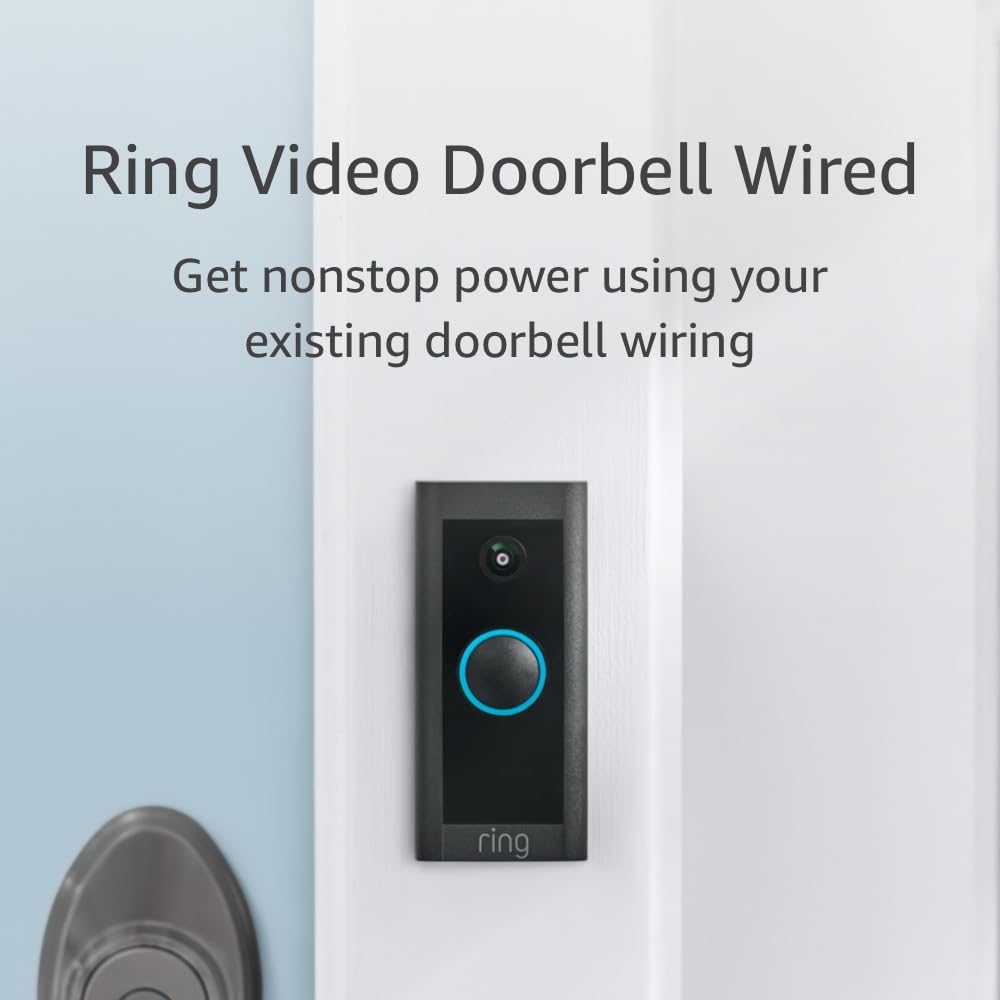 Ring - Video Doorbell Wired (Último Modelo) – Timbre Inteligente con Cámara HD, Audio Bidireccional, Detección Avanzada de Movimiento y Alertas en Tiempo Real (Requiere Cableado)