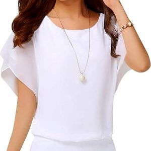 Neineiwu- Blusa  de Gasa para Mujer – Estilo Fresco y Elegante para el Verano