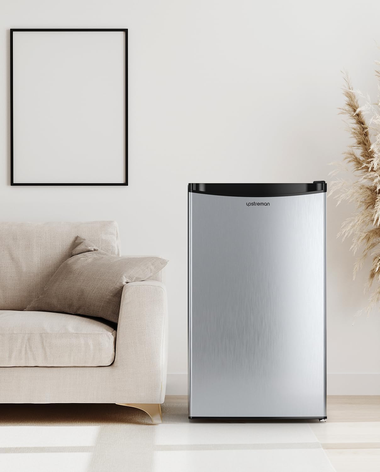 Upstreman Mini Refrigerador 3.2 Cu.Ft – Con Congelador, Termostato Ajustable, Diseño Compacto para Dormitorio, Oficina o Espacios Reducidos - Imagen 10