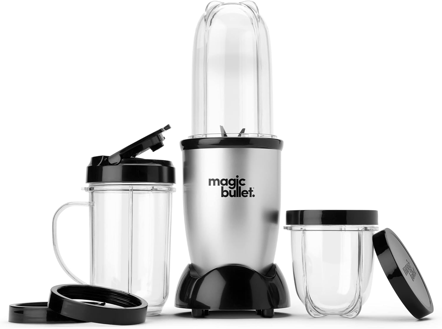 Magic Bullet – Batidora Compacta de 11 Piezas, Color Plata/Negro - Imagen 2