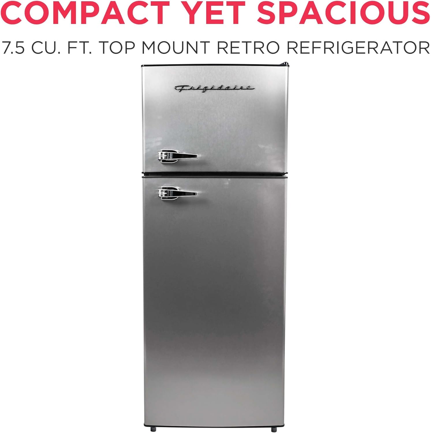 Frigidaire - Refrigerador de 2 puertas, con congelador, capacidad de 7.2 pies cúbicos, serie Platinum, acero inoxidable, 7.5, EFR751 - Imagen 3