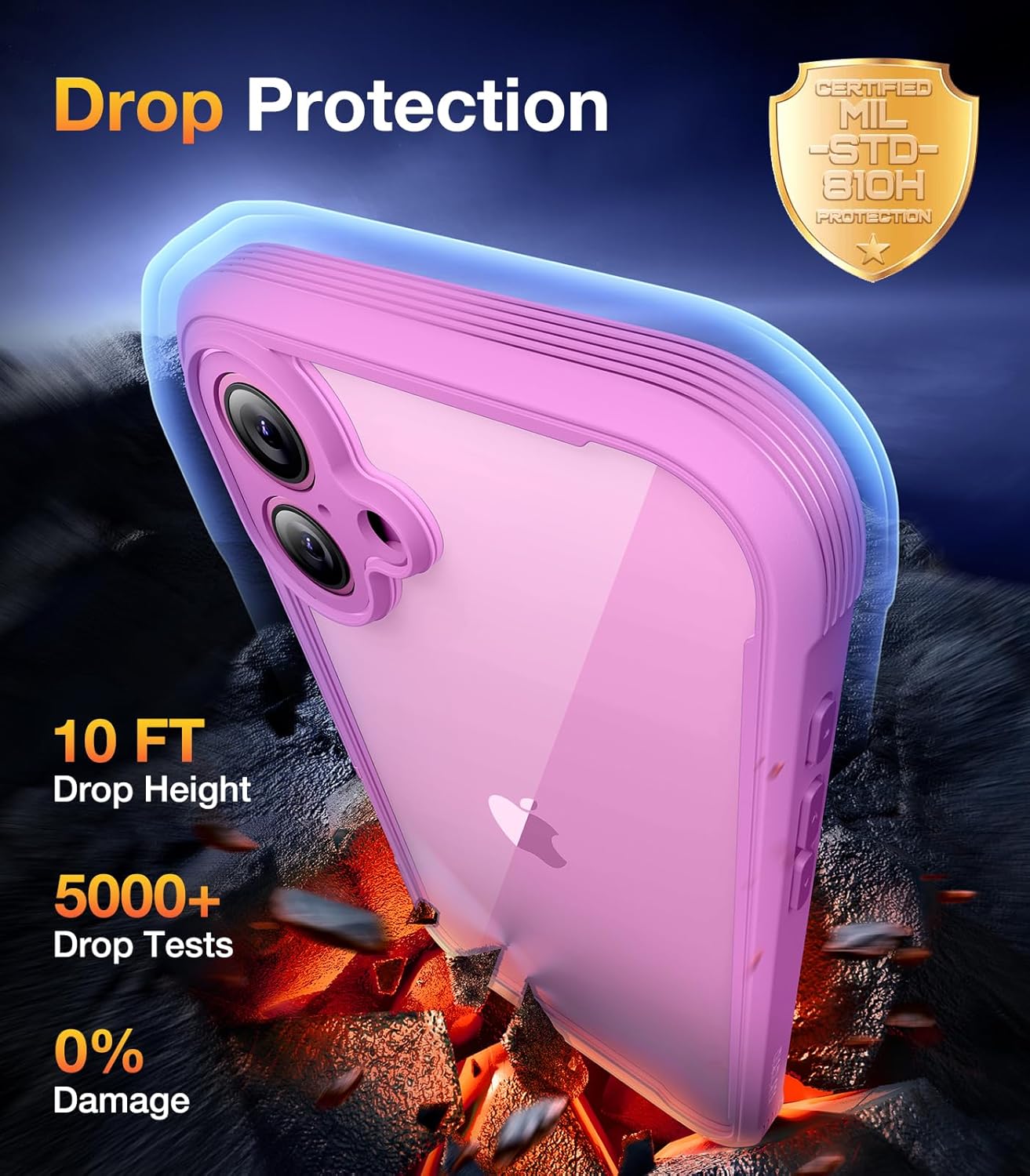 Diaclara - Funda Premium para iPhone 16 Plus 6.7" – Transparente, Protección 360°, con Vidrio Templado y Compatibilidad MagSafe - Imagen 5