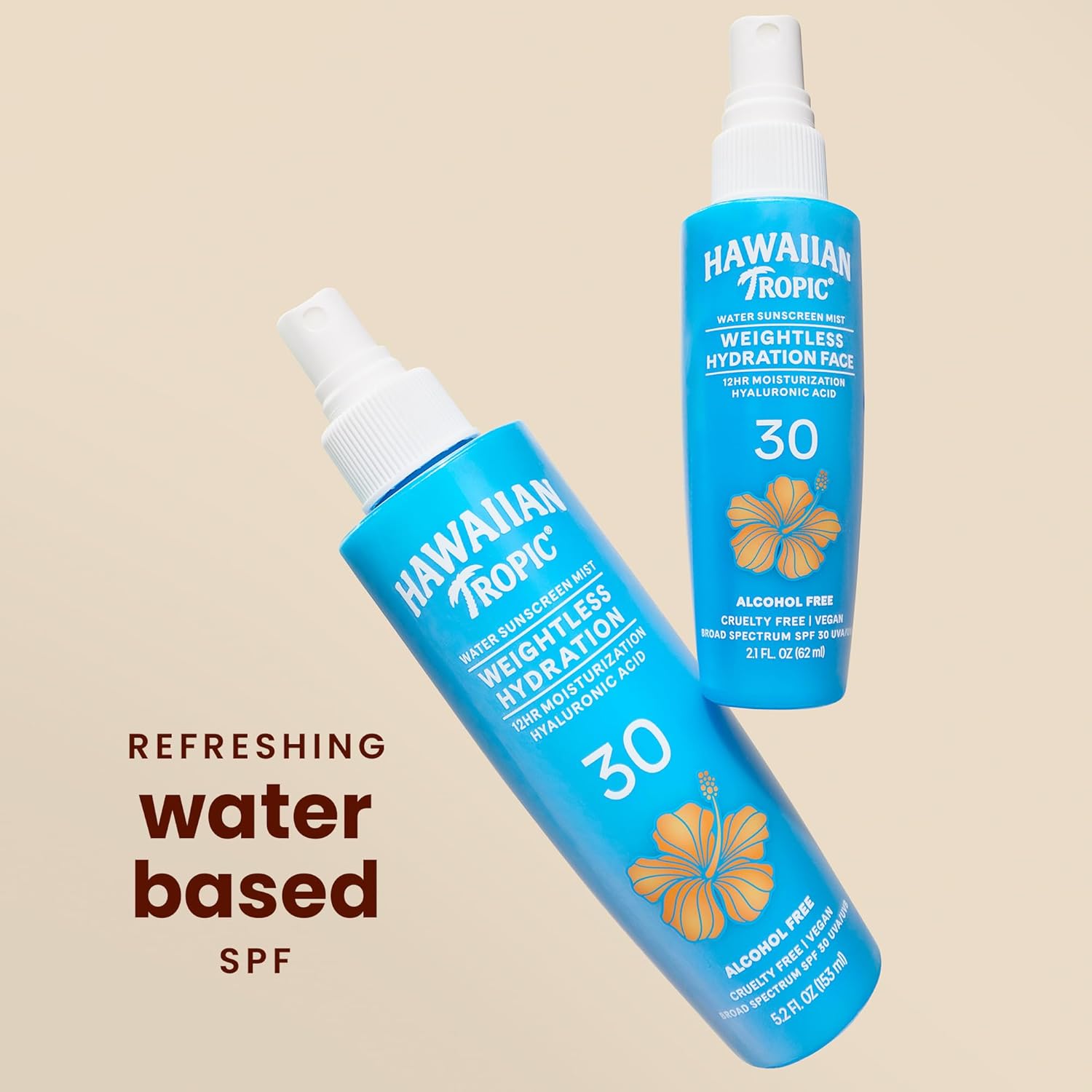Hawaiian Tropic - Bruma Solar Hidratante Corporal en Spray FPS 30, 150 ml a Base de Agua - Imagen 3