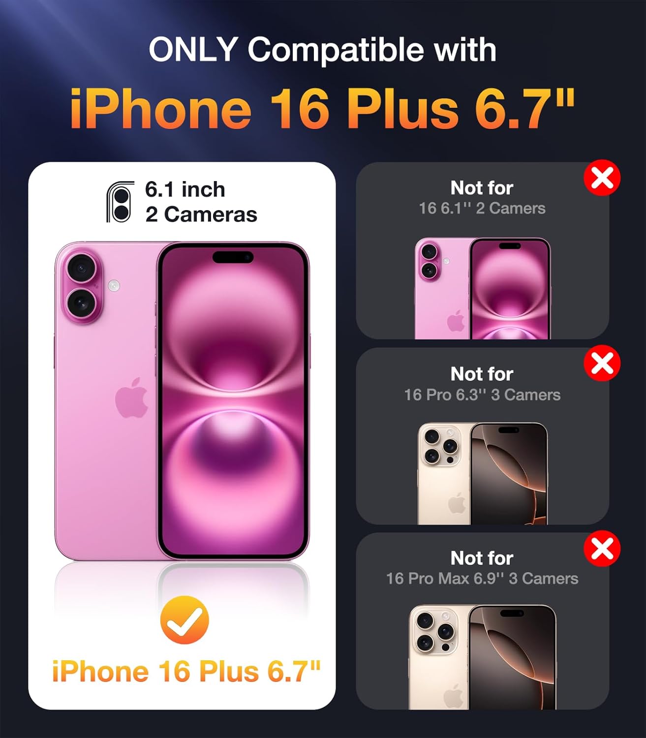 Diaclara - Funda Premium para iPhone 16 Plus 6.7" – Transparente, Protección 360°, con Vidrio Templado y Compatibilidad MagSafe - Imagen 2