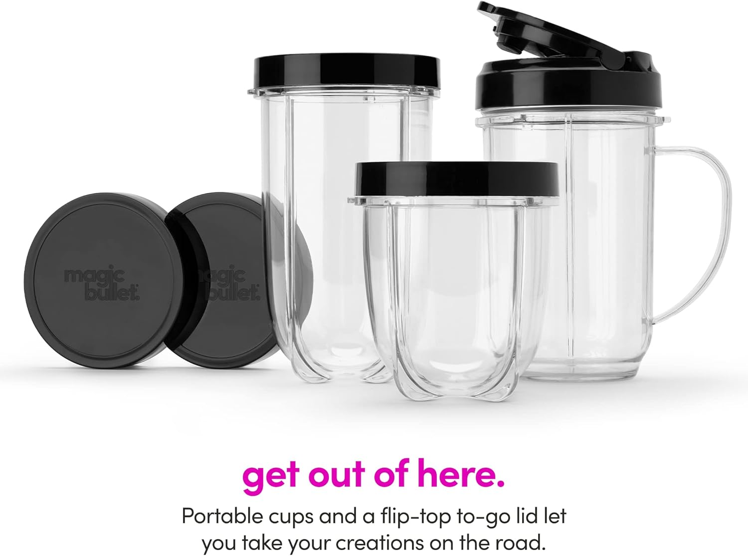 Magic Bullet – Batidora Compacta de 11 Piezas, Color Plata/Negro - Imagen 5
