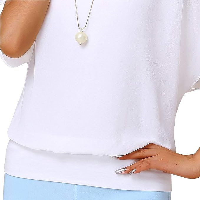Neineiwu- Blusa de Gasa para Mujer – Estilo Fresco y Elegante para el Verano - Imagen 2
