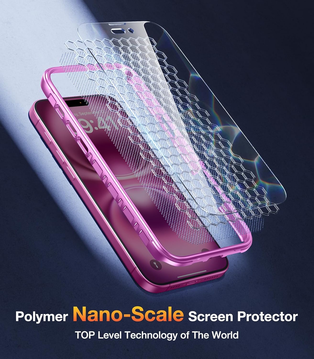 Diaclara - Funda Premium para iPhone 16 Plus 6.7" – Transparente, Protección 360°, con Vidrio Templado y Compatibilidad MagSafe - Imagen 6