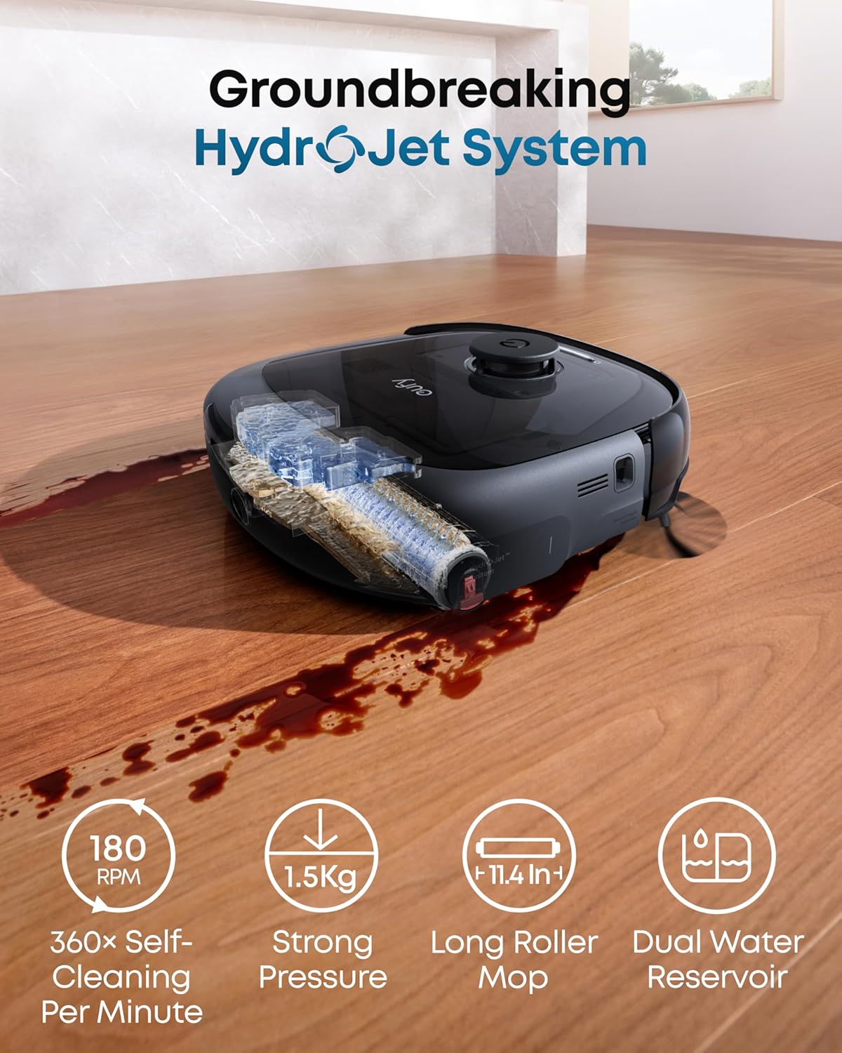 Eufy - Robot Aspirador y Trapeador E28 Omni con Succión Turbo de 20 000 Pa y Estación Automática Todo en Uno - Imagen 8