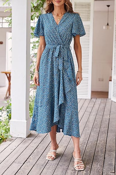 PRETTYGARDEN – Vestido Floral Boho Elegante y Liviano para el Verano - Imagen 4