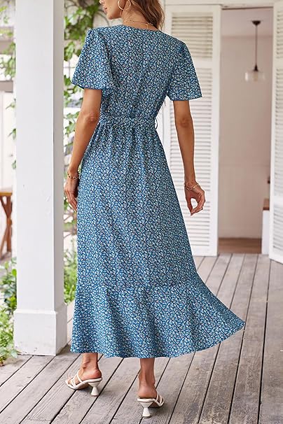 PRETTYGARDEN – Vestido Floral Boho Elegante y Liviano para el Verano - Imagen 5
