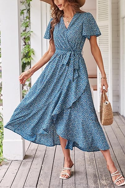 PRETTYGARDEN – Vestido Floral Boho Elegante y Liviano para el Verano - Imagen 6